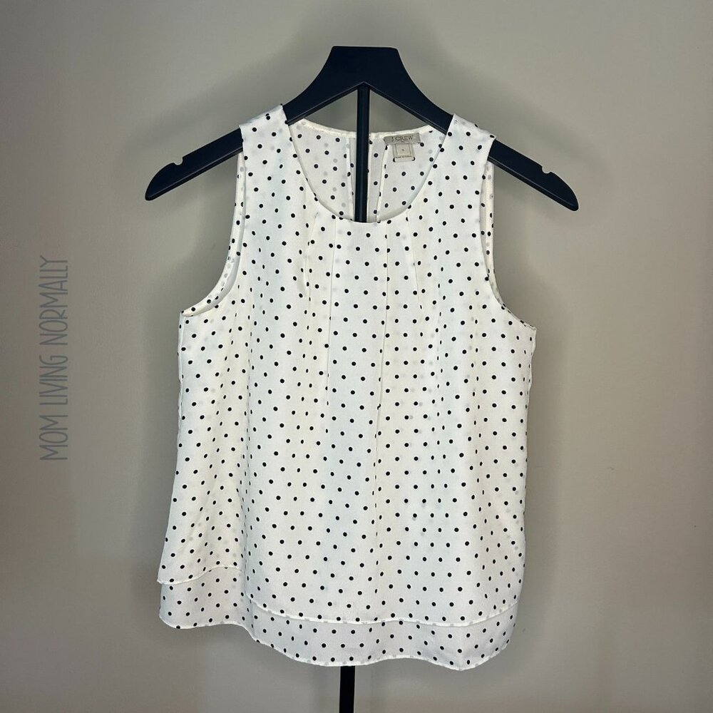 J.Crew Polka Dot Sleeveless Shirt